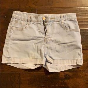 Light blue jean shorts